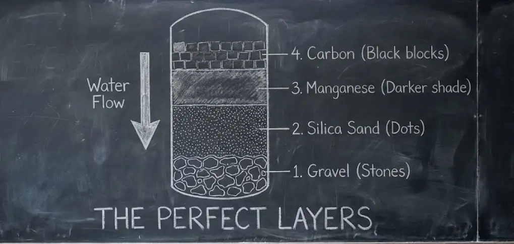 01.Urutan Susunan Media Filter Air yang Benar (Pasir, Karbon, Manganese) Urutan Susunan Media Filter Air yang Benar (Pasir, Karbon, Manganese)