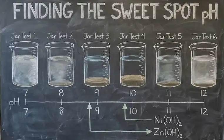 Jar Test Spesial: Mencari Titik Endap Nikel dan Seng (Zn)